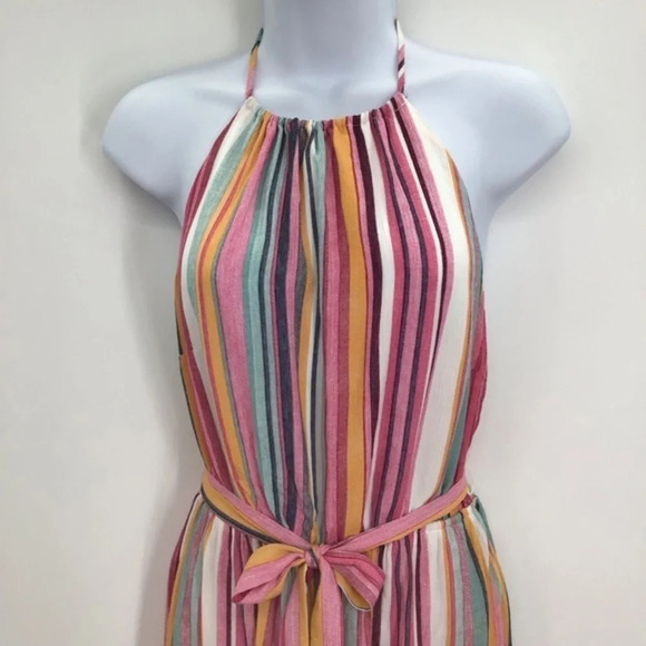 Lumbere Women’s Striped Jumpsuit NWT Summer Beach Size Medium - Picture 3 of 6